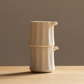 茶瓷器-竹节公道杯