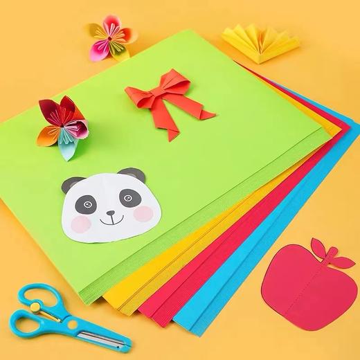彩色A4硬卡纸250g1张卡纸手工纸彩纸剪纸折纸绘画纸多色加厚儿童叠纸书美术制作材料硬纸板 商品图6