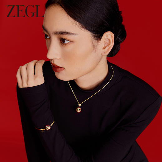ZEGL设计师本命年龙系列红玛瑙手链女轻奢小众2024新年红绳手饰品 商品图3