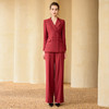 IWY/高端红色宴会礼服西装套装女气质年会主持人正装双排扣正装33006C1+P6 商品缩略图0