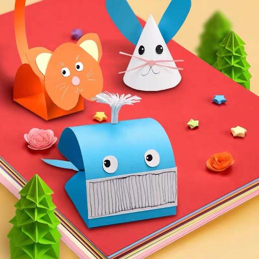 彩色A4硬卡纸250g1张卡纸手工纸彩纸剪纸折纸绘画纸多色加厚儿童叠纸书美术制作材料硬纸板 商品图9