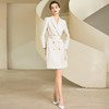 IWY/高端长袖西装连衣裙秋季米白套裙职业装演讲比赛服女正装裙子233021Q1 商品缩略图1