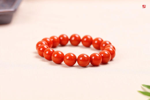 【风禾】南红柿子红单圈手串，珠径12.5mm 商品图0