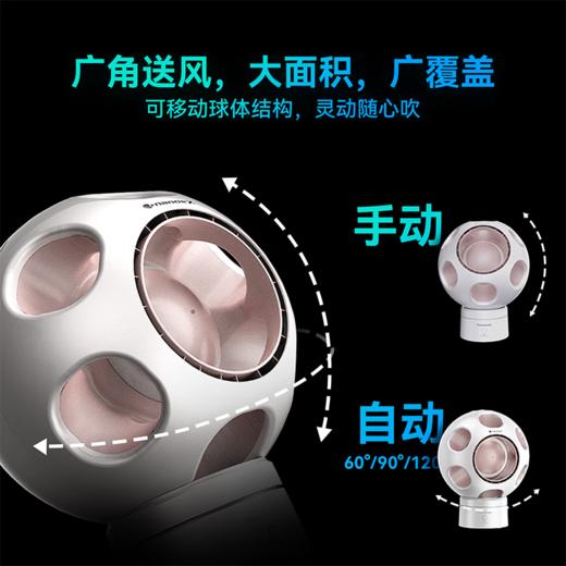 松下（Panasonic）无叶风扇 清风球台式落地风扇轻音无风感 搭载纳诺怡去异味 多角度送风大 珍珠粉面积覆盖F-AM50WC-W 珍珠粉 商品图4
