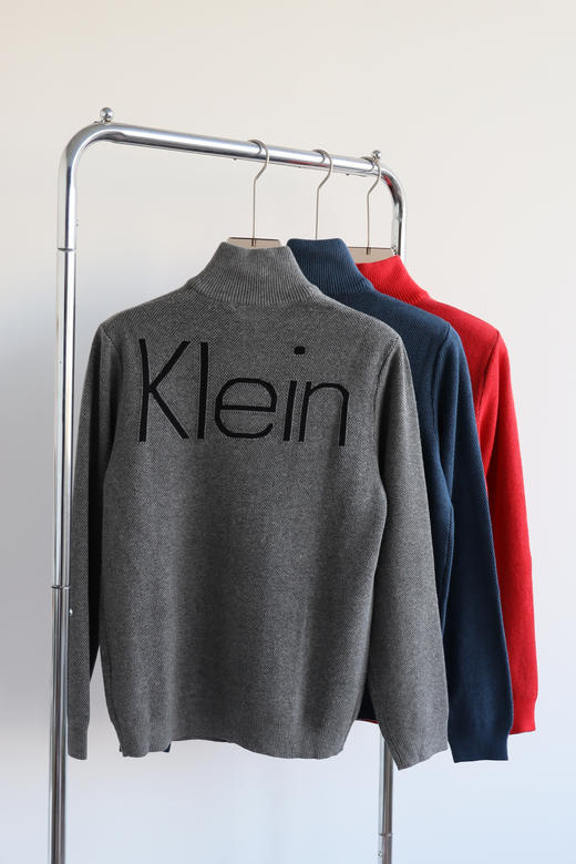 西K 出口韩单 提花字母 拉链高领毛衣外套  MY106 商品图3