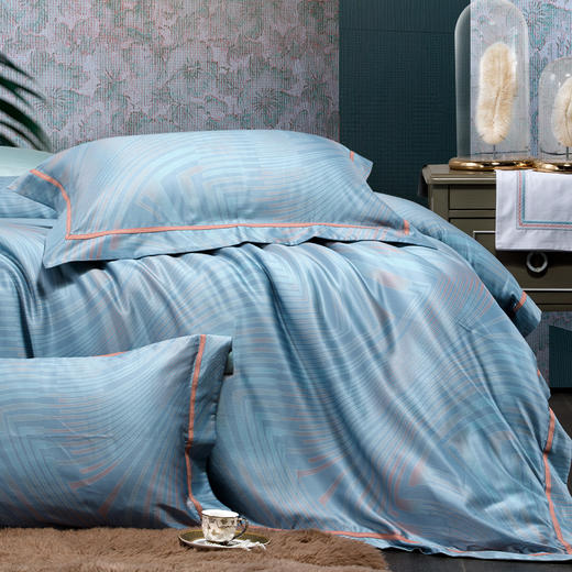 多喜爱 云丝缎几何肌理四件套 观如幻梦cs 商品图4