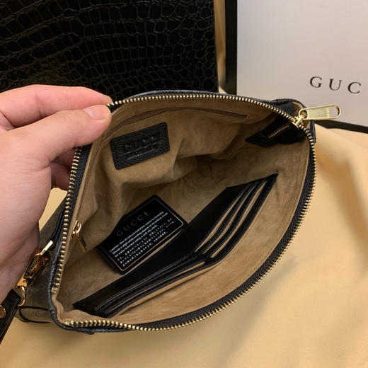 秋冬特惠💰330 古驰醉新爆款男士手包33037-1黑色 咖色高端品质面料采用进口层头皮 商品图8