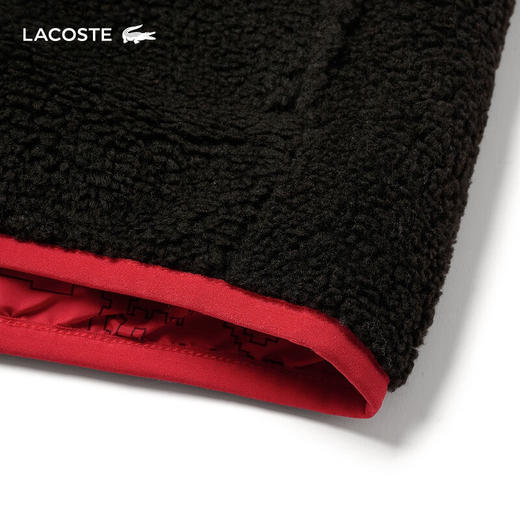 Lacoste法国鳄鱼新款龙年新年系列黑红拼色男士立领外套BH6886-98 商品图4