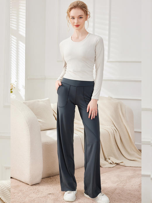 哈瓦塔（短款）罗纹折皱长袖罩衫 H320162 商品图6