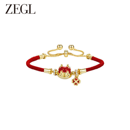 ZEGL设计师本命年龙系列感温变色红绳手链女轻奢小众精致新年手绳 商品图0