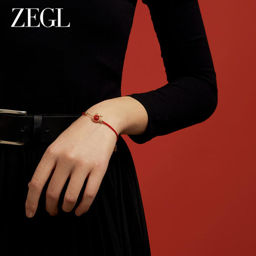 ZEGL龙年本命年红玛瑙手链女生轻奢小众精致2024新年红色手绳手饰 商品图2