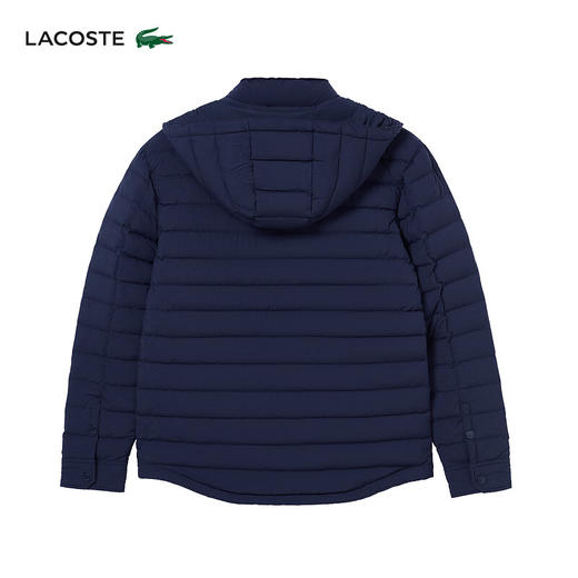 【海南专供价】Lacoste法国鳄鱼男装新款时尚连帽鹅绒羽绒服外套BH8537-98 商品图1