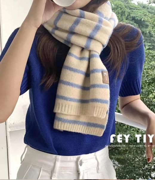 中条纹围巾 商品图0