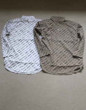 喜新厌旧 换装季 哈！情侣段 巴黎 高织棉 弹幕系列 廓形 长袖衬衫 2色入