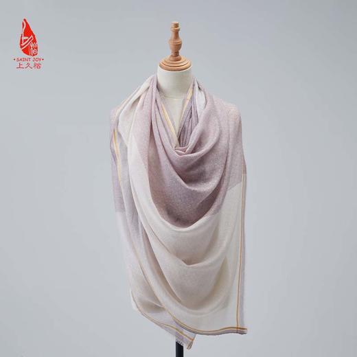 SAINTJOY/上久楷 羊绒围巾  披肩  羊绒色织彩格披肩 PJS23017 商品图0