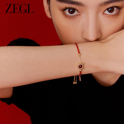 ZEGL龙年本命年红玛瑙手链女生轻奢小众精致2024新年红色手绳手饰 商品图1
