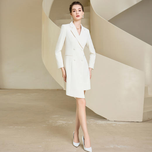 IWY/杏色正式场合连衣裙秋冬高端职业装气质女神范职场套裙医美工作服233022Q1 商品图1