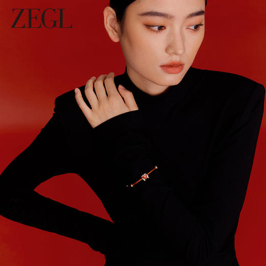 ZEGL设计师本命年龙系列红玛瑙手链女轻奢小众精致新年红绳手饰品 商品图3