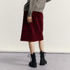 谜底雪尼尔半身裙女2023冬新品复古原创花色厚款中长裙234MB1576 商品缩略图2