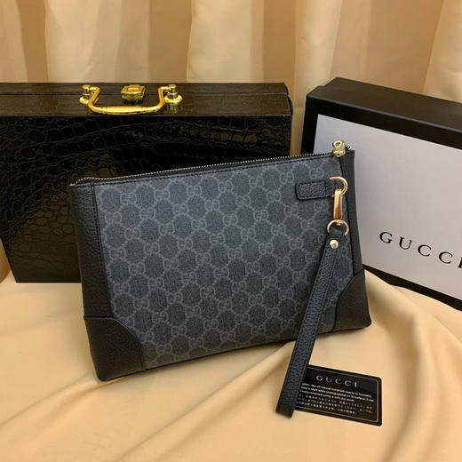 秋冬特惠💰330 古驰醉新爆款男士手包33037-1黑色 咖色高端品质面料采用进口层头皮 商品图4