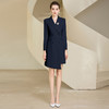 IWY/时尚藏青色长袖职业连衣裙女双排扣售楼部销售物业西装工作服233022Q1 商品缩略图0