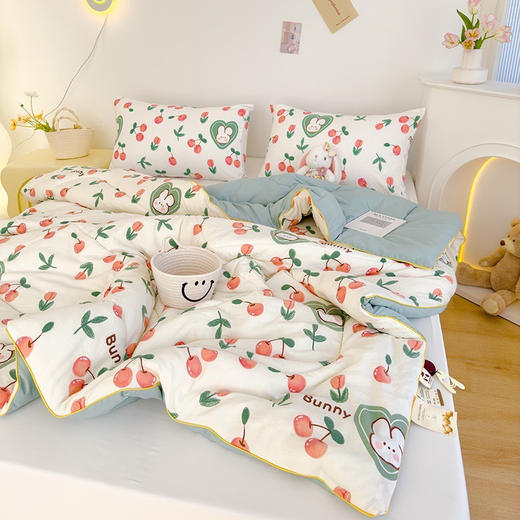 【应季好物】A类原棉双层纱大豆被 商品图2