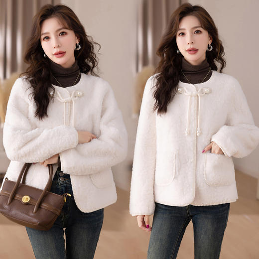 冬季新款，潮流时尚包边羊羔毛皮毛一体外套HR-FDNW23213 商品图1