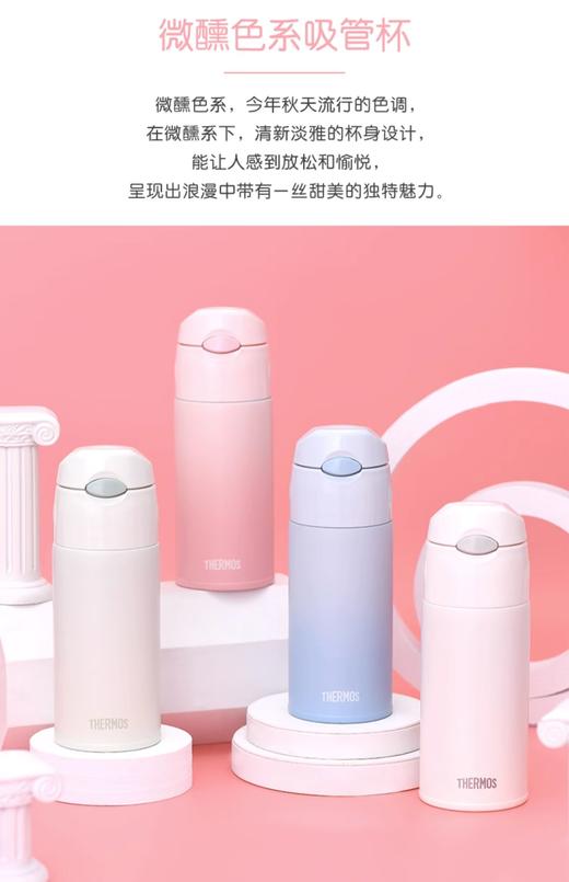 膳魔师小清新便携316L不锈钢吸管保温杯TCMI-400S 商品图2