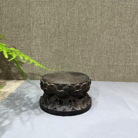 莲花圆形乌金石底座