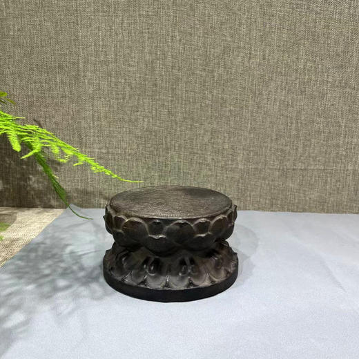 莲花圆形乌金石底座 商品图0