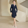 IWY/时尚藏青色长袖职业连衣裙女双排扣售楼部销售物业西装工作服233022Q1 商品缩略图2