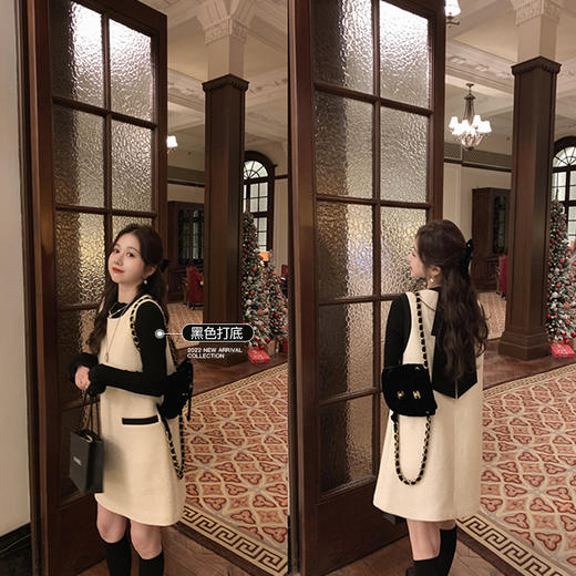 金蘑菇菇 日落奏鸣曲 小黑裙线/ 年末惊艳组！复古惊艳年会连夜裙 商品图2