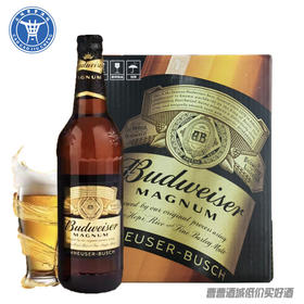 [啤酒]百威黑金啤酒瓶装600ML*6瓶