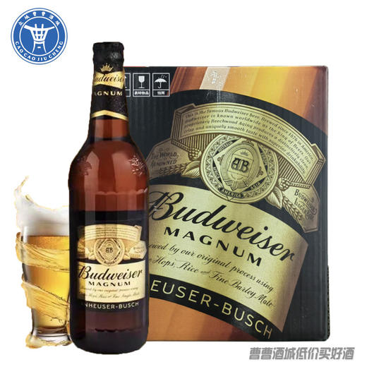 [啤酒]百威黑金啤酒瓶装600ML*6瓶 商品图0