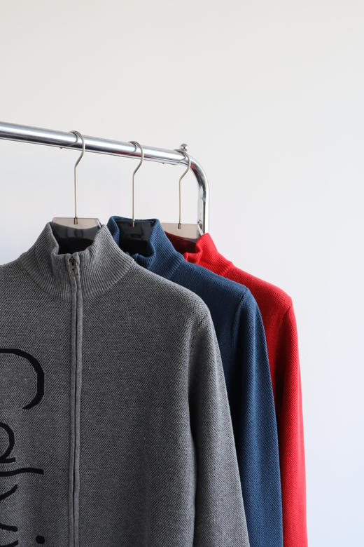 西K 出口韩单 提花字母 拉链高领毛衣外套  MY106 商品图2