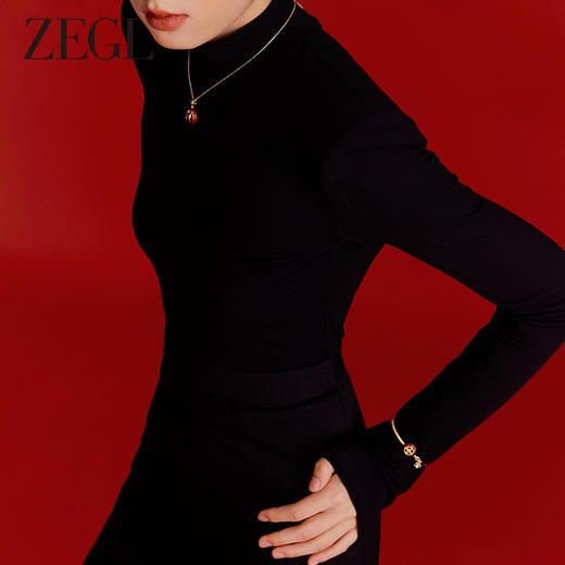 ZEGL设计师本命年龙系列红玛瑙手链女轻奢小众2024新年红绳手饰品 商品图2