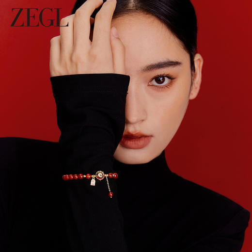 ZEGL设计师本命年龙系列福龙手链女属龙红玛瑙手串新年红色手饰品 商品图3