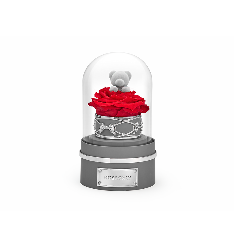 【音乐钟罩】ROSEONLY诺誓 永生玫瑰 公仔钟罩音乐球 兔 熊 独角兽款 钟罩音乐球 送朋友送家人