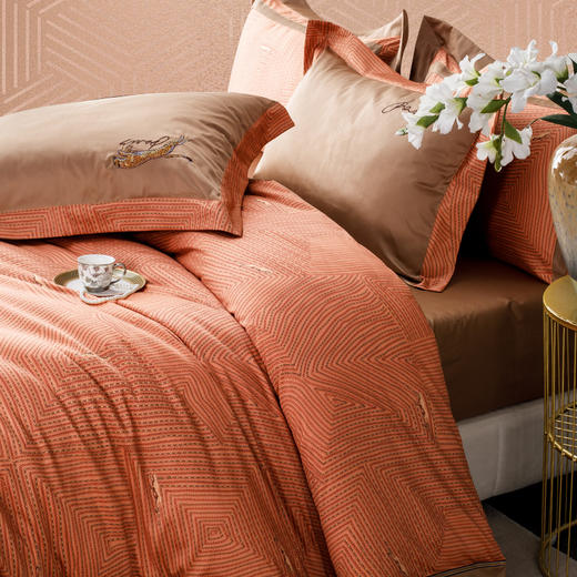 多喜爱 云丝缎几何肌理四件套 摩西王朝cs 商品图1