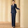 IWY/藏青色双排扣西装套装女气质售楼部工作服酒店前台经理商务正装233006C1+P6 商品缩略图2