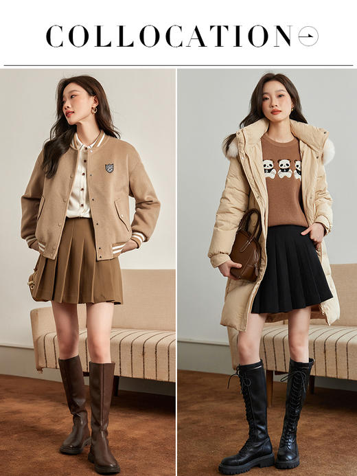 【79元福袋，不支持退换】熙世界美拉德棕色百褶裙女2025秋冬季高腰显瘦防走光短裙半身裙子 商品图4