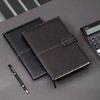 得力（deli）16K120张荔枝纹磁扣皮面本 商务记事本工作笔记本本子250mm*175mm 黑色3344 商品缩略图0