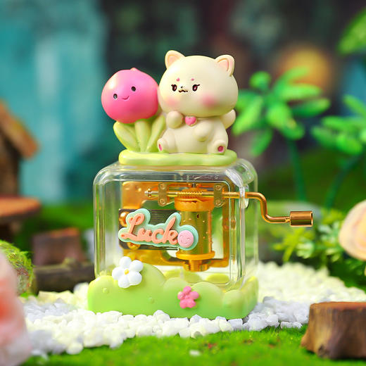 年终大促！【造型可爱有趣！表情生动活泼】创意萌宠音乐会卡通兔子熊手摇音乐盒，惊喜儿童礼物女生房间八音盒，线条圆润 丰富细节 商品图7