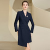 IWY/时尚藏青色长袖职业连衣裙女双排扣售楼部销售物业西装工作服233022Q1 商品缩略图1