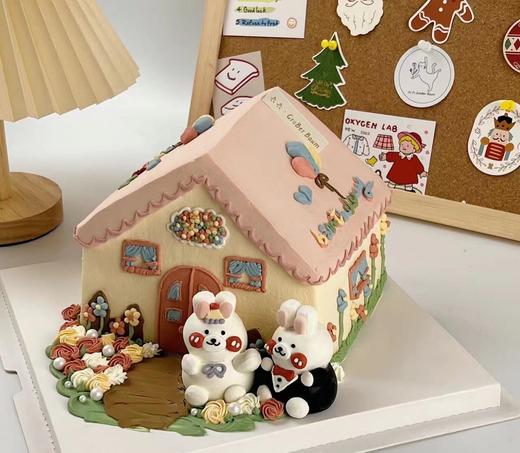 黑巢-可爱一家人生日蛋糕 商品图0