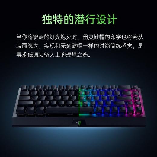 Razer雷蛇黑寡妇蜘蛛V3 Mini迷你无线版机械键盘幽灵布丁键帽【雷蛇官方直营，3年有限质保】 商品图3