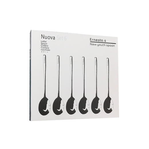 「6支礼盒装！抛光亮面」创意韩式不锈钢6件套勺子套装礼盒餐厅长圆勺汤勺餐饮用具 商品图4