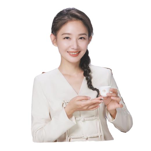 IWY/国风新中式杏色连衣裙女气质温柔风主持人上镜正装高端套裙23FYCS118 商品图2