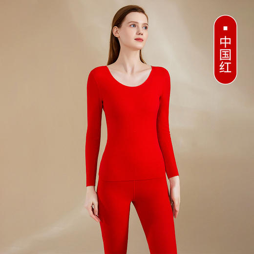 【阿尔巴斯山羊绒，保暖而舒适！】秋冬新款女士德绒羊绒蚕丝，保暖内衣无痕加厚发热秋衣秋裤套装爆款 商品图14