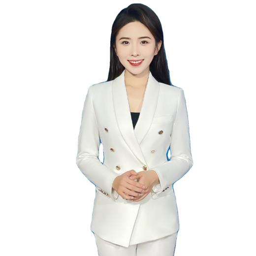 IWY/白色主持人西装外套女气质通勤西服套装秋冬演讲正装CP1150-W 商品图2